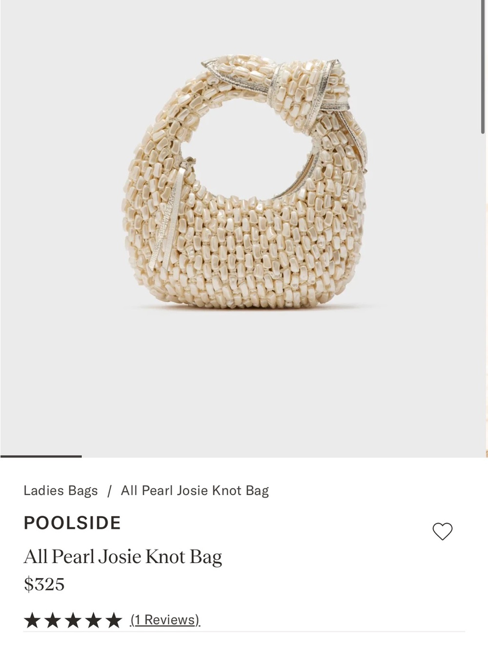 Poolside All Pearl Josie Knot Bag